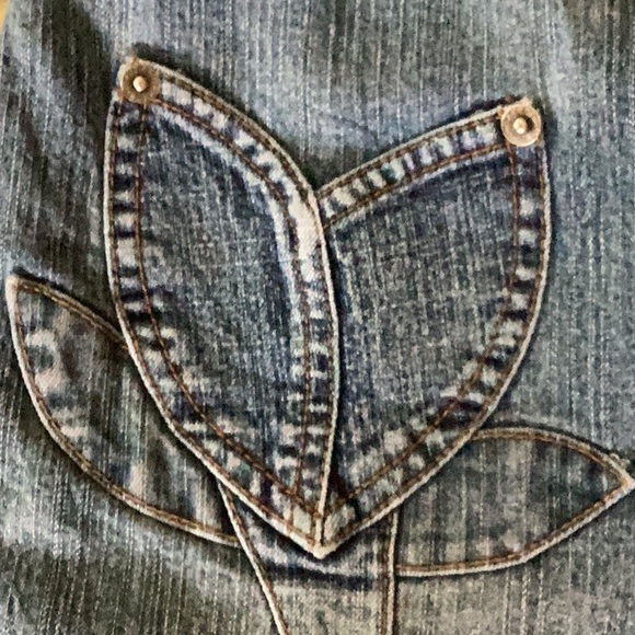 Y2K VINTAGE ZANA DI FLARE JEANS EUC Sz 9 SWEET FADED FESTIVAL 👖 BLUES - Picture 4 of 16